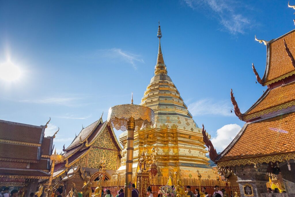 a sacred Theravada Buddhist temple located on Doi Suthep mountain in Chiang Mai, Thailand.