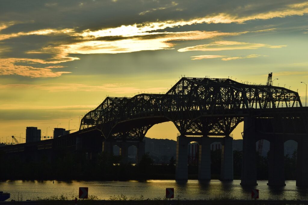 original Champlain Bridge in Montreal, Canada