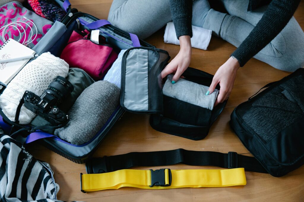 Organized packing cubes for travel efficiency